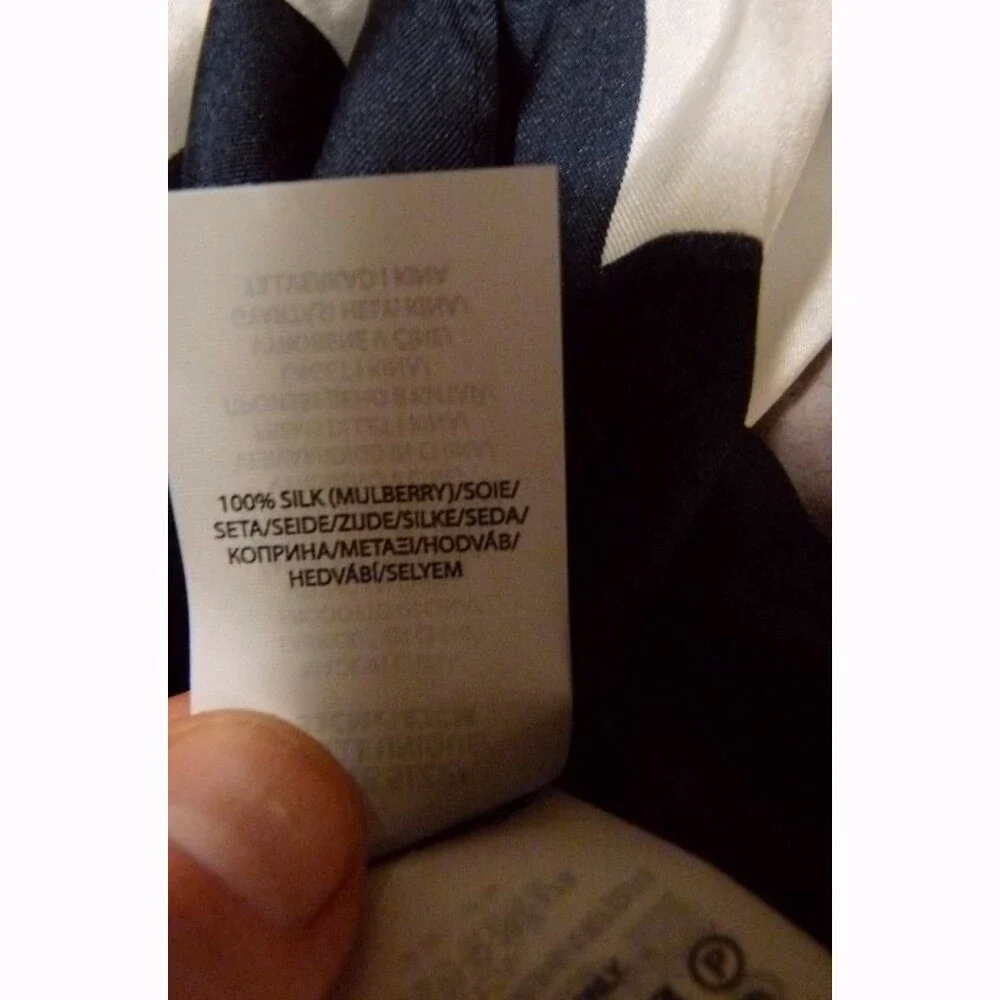 Long rectangle Navy Royal Blue Gray White  Color Block Mod Scarf 13